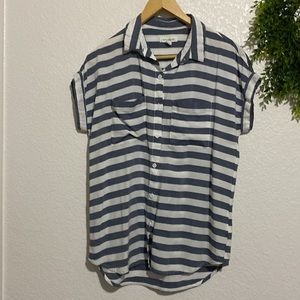 Beachlunchlounge Striped Button Up Top